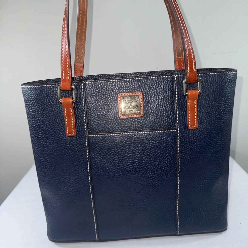 Dooney & Bourke Lexington Small Tote Midnight Blue Navy Pebble Leather Shopper